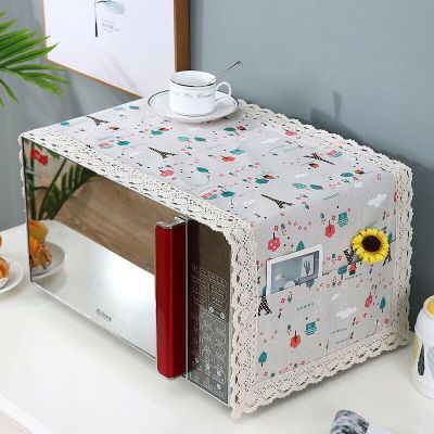 SRYSJS Bunte Baumwolle und leinen Mikrowelle Staub Abdeckung Doppel Tasche Mikrowelle Ofen Abdeckung Handtuch Einfach Sauber: A9