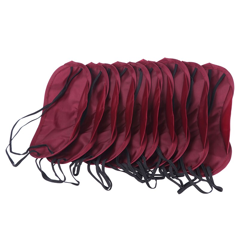 10Pcs Zachte Draagbare Blinddoek Reizen Reizen Slaapmasker Snelle Slapen Oogmasker Eyeshade Cover Schaduw Patch Vrouwen Mannen: WR