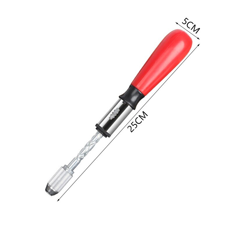 Juego de brocas de destornillador semiautomático, herramientas de trinquete en espiral de presión manual de 260MM con destornillador ranurado/Phillips