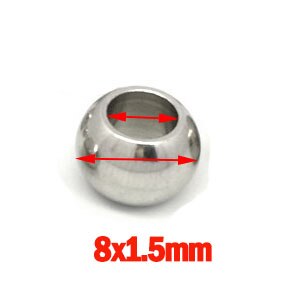 100 Stück 2 mm-12 mm 316L Edelstahlperlen Europäische Kugel Metall Großes See Abstandshalter Perlen für Schmuckherstellung Diy Armbinde Halskette