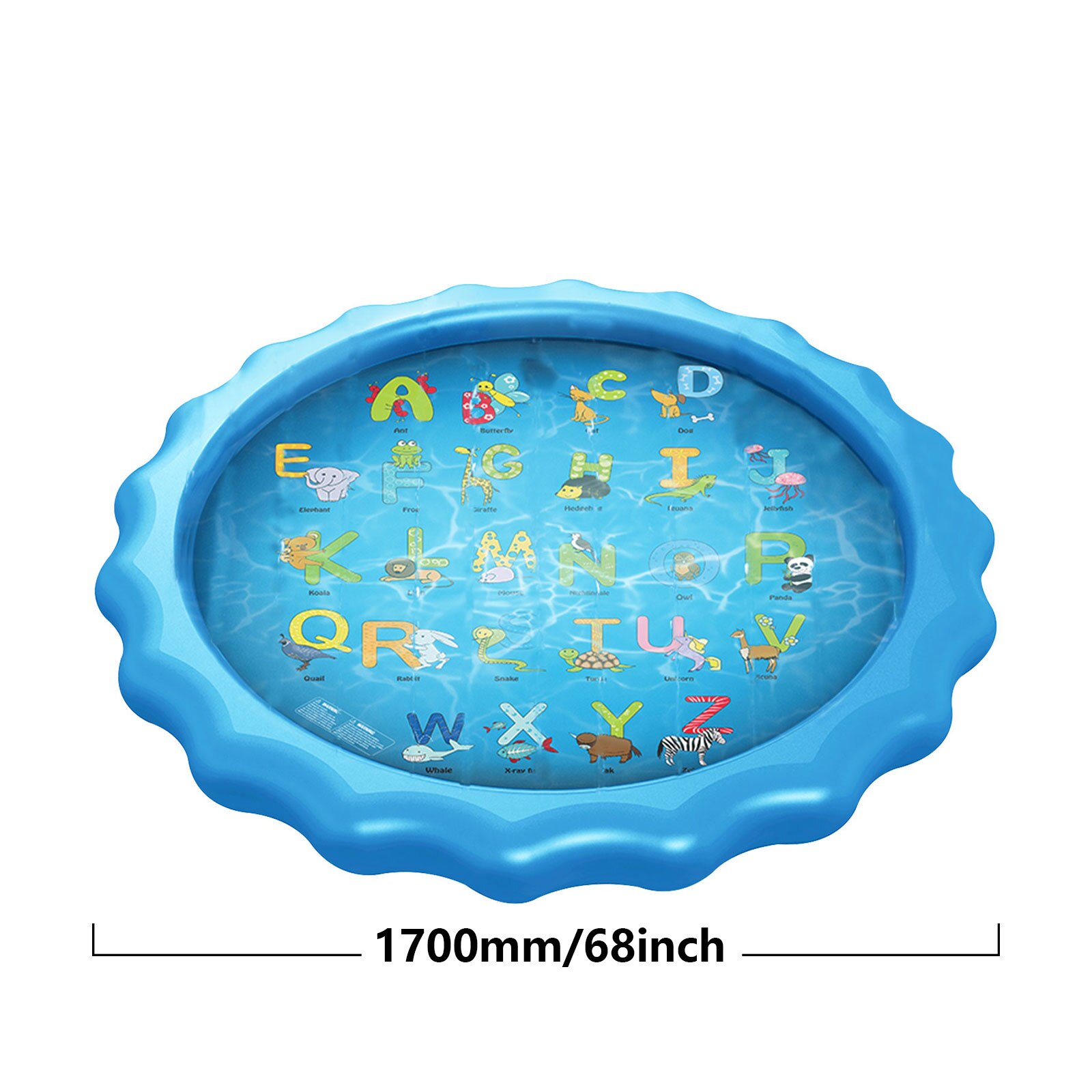 170/140/100cm Kids Inflatable Water spray pad Round Water Splash Play Pool Playing Sprinkler Mat Yard Outdoor Fun Swimming Pools: 170cm blue4