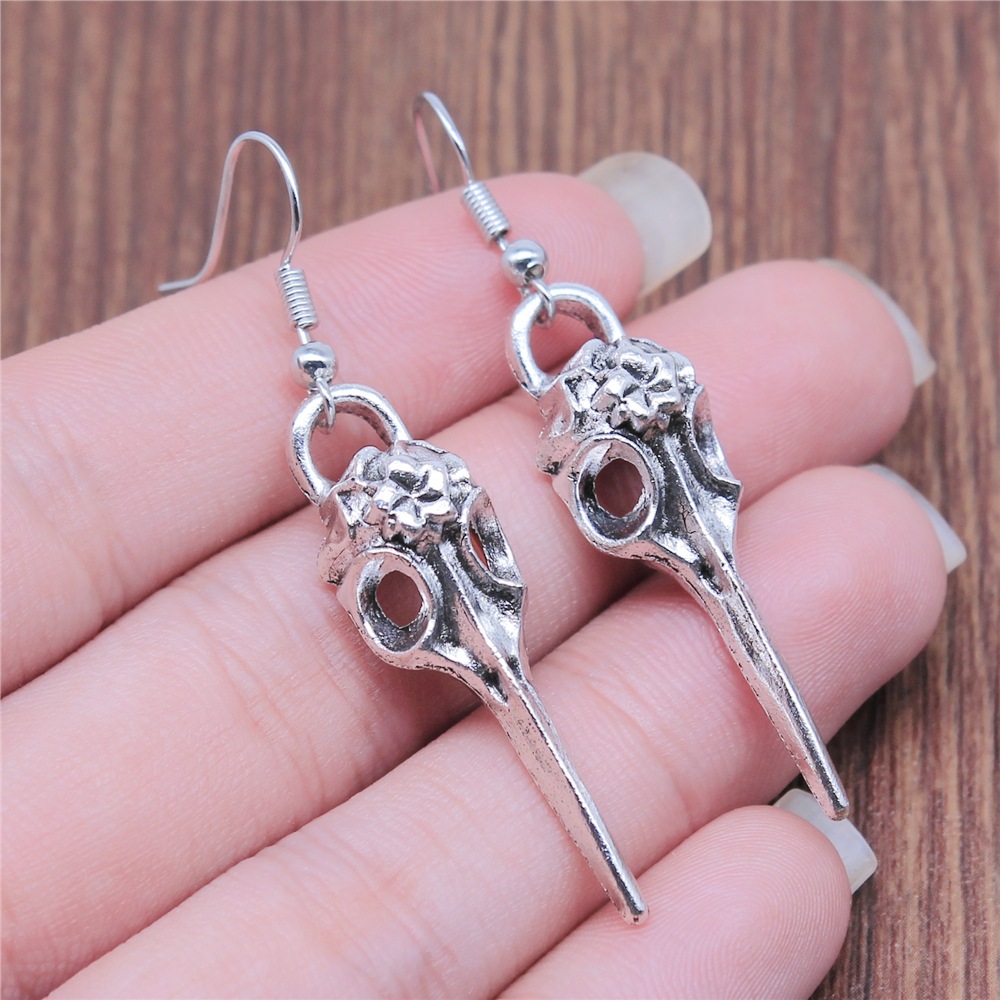 Pendientes de esqueleto de calavera de 20 estilos, de Halloween, pendientes colgantes Punk oscuros de estilo gótico para mujer, de , joyería: Estampado en caliente
