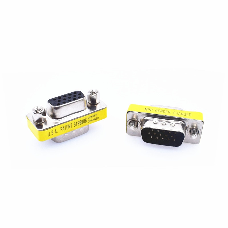 D-sub-stik  hd15 db15 han-til-han-vga-stik hun-til-han-kønsskifter-konverter-adapter hun-til-hun-stik