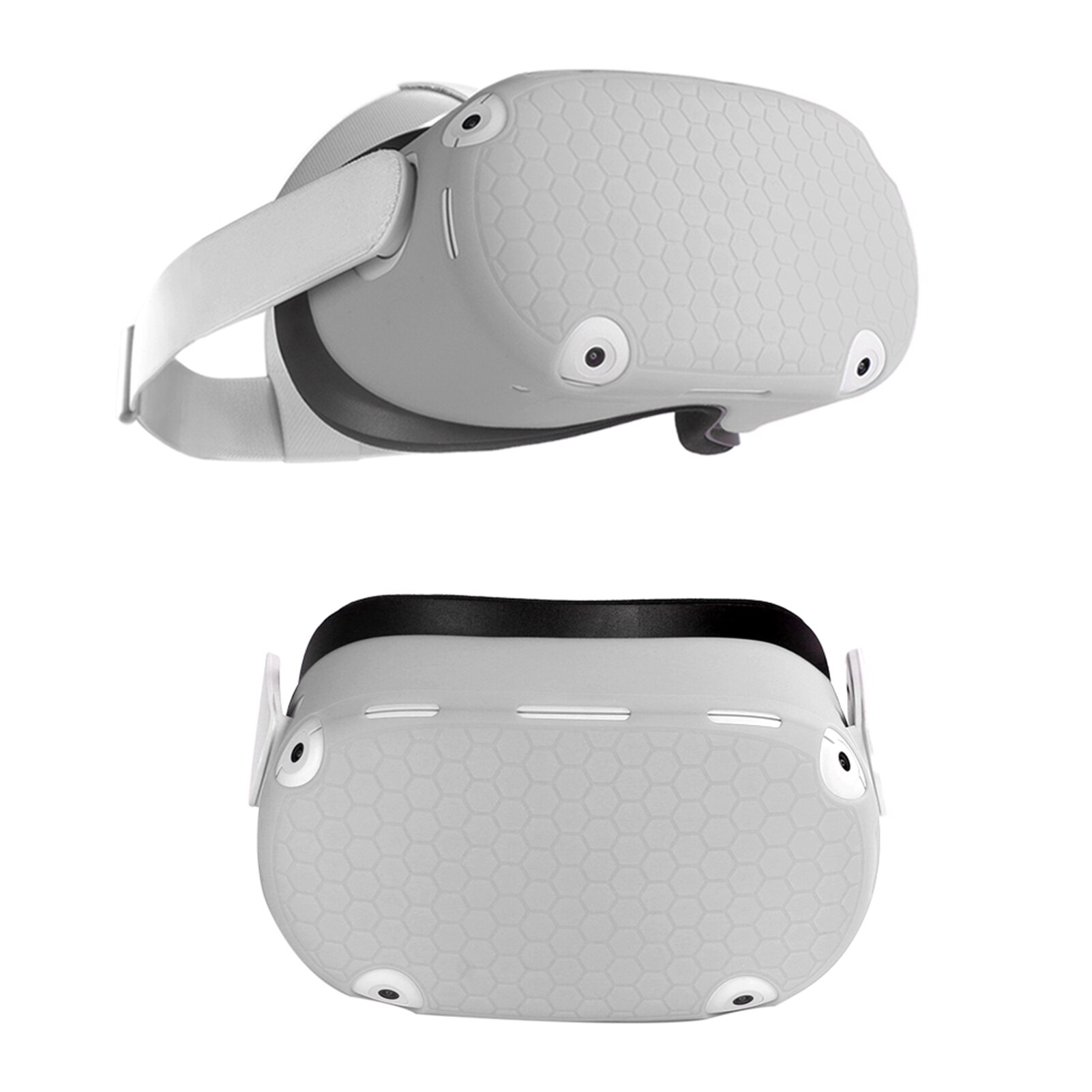 Custodia protettiva per cuffie VR custodia protettiva in Silicone morbido antipolvere custodia facile da installare accessori da gioco solidi per Oculus Quest 2