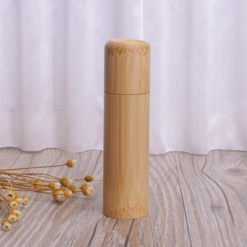 Tube de bambou boîte à thé hermétique petit récipient épices pot de stockage avec couvercle 4 taille