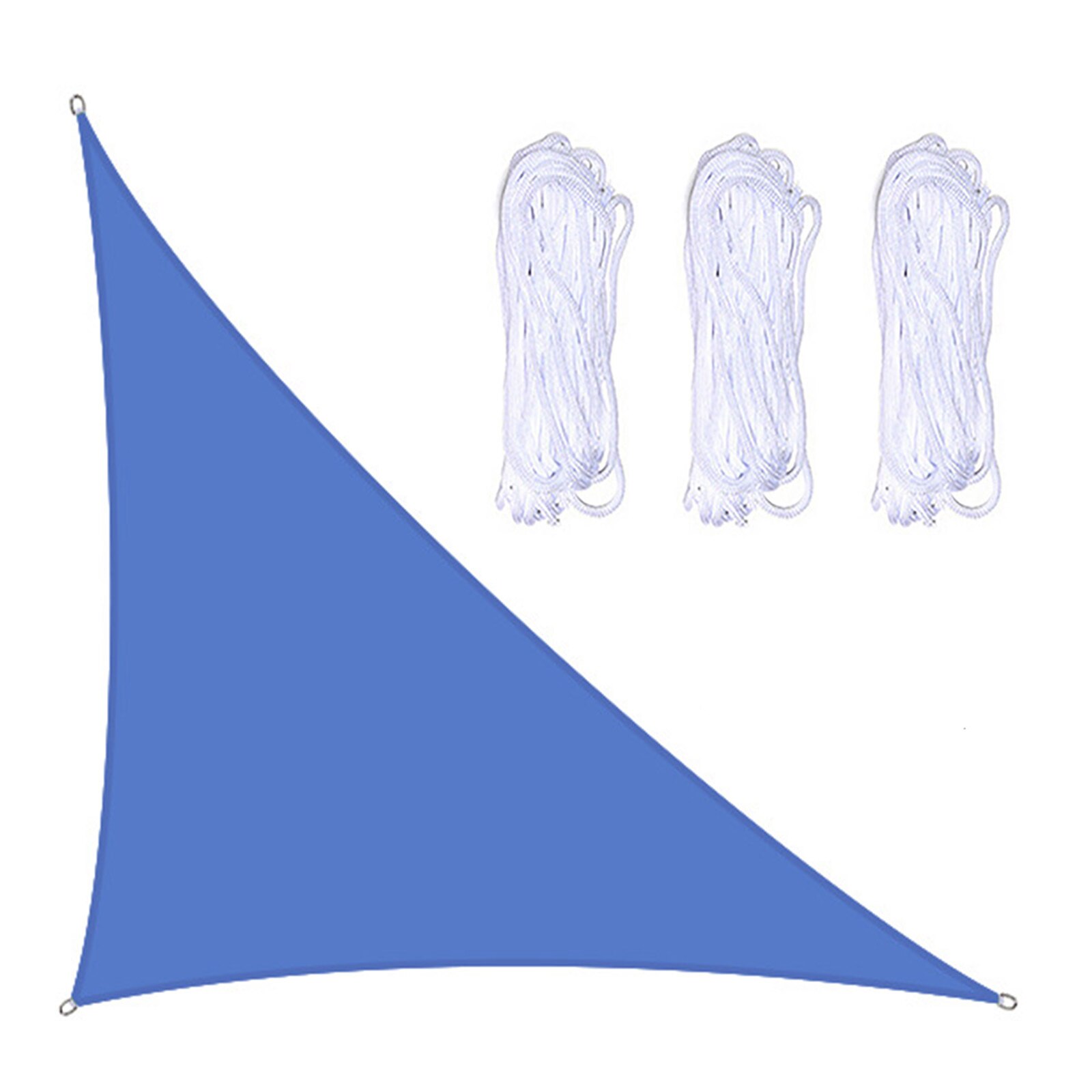 Right Angle Shade Sail For Outdoor Patio Backyard Carport 3*4*5 M Waterproof With Three Ropes Swimming Pool Balcony Terrace: Blue