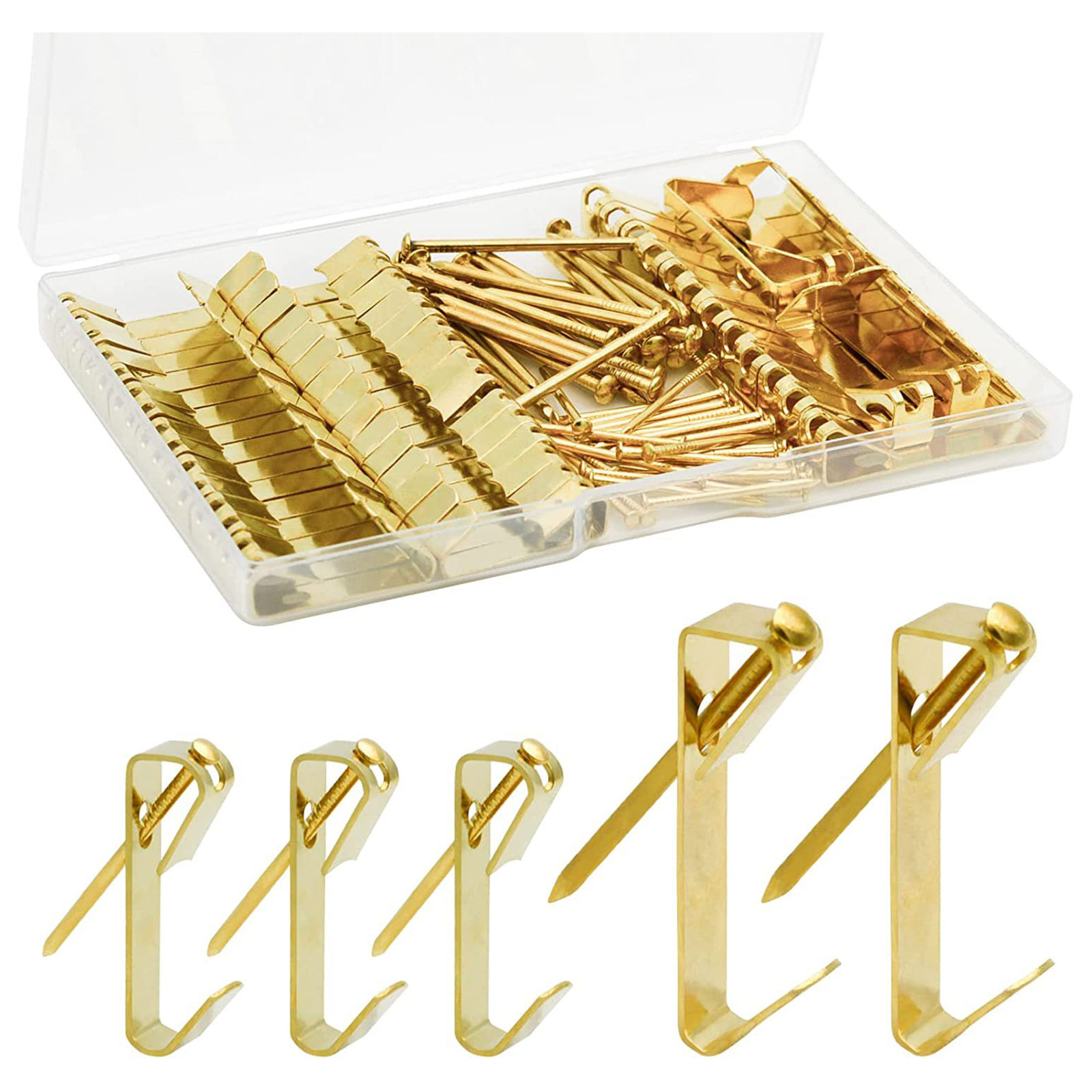 Picture Hangers Picture Hanging Hardware Kit Support up to 30lbs 50lbs 50 Pcs Photo Frame Hooks with Nails