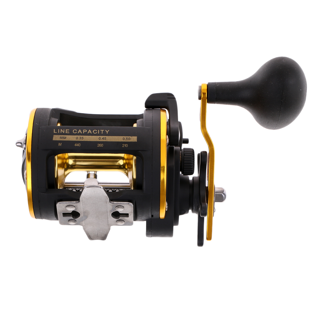 Trolling Reel + Teller Metalen Zoutwatervissen Reel Diepzeevissen Reel Carretes De Pesca Moulinets De Peche