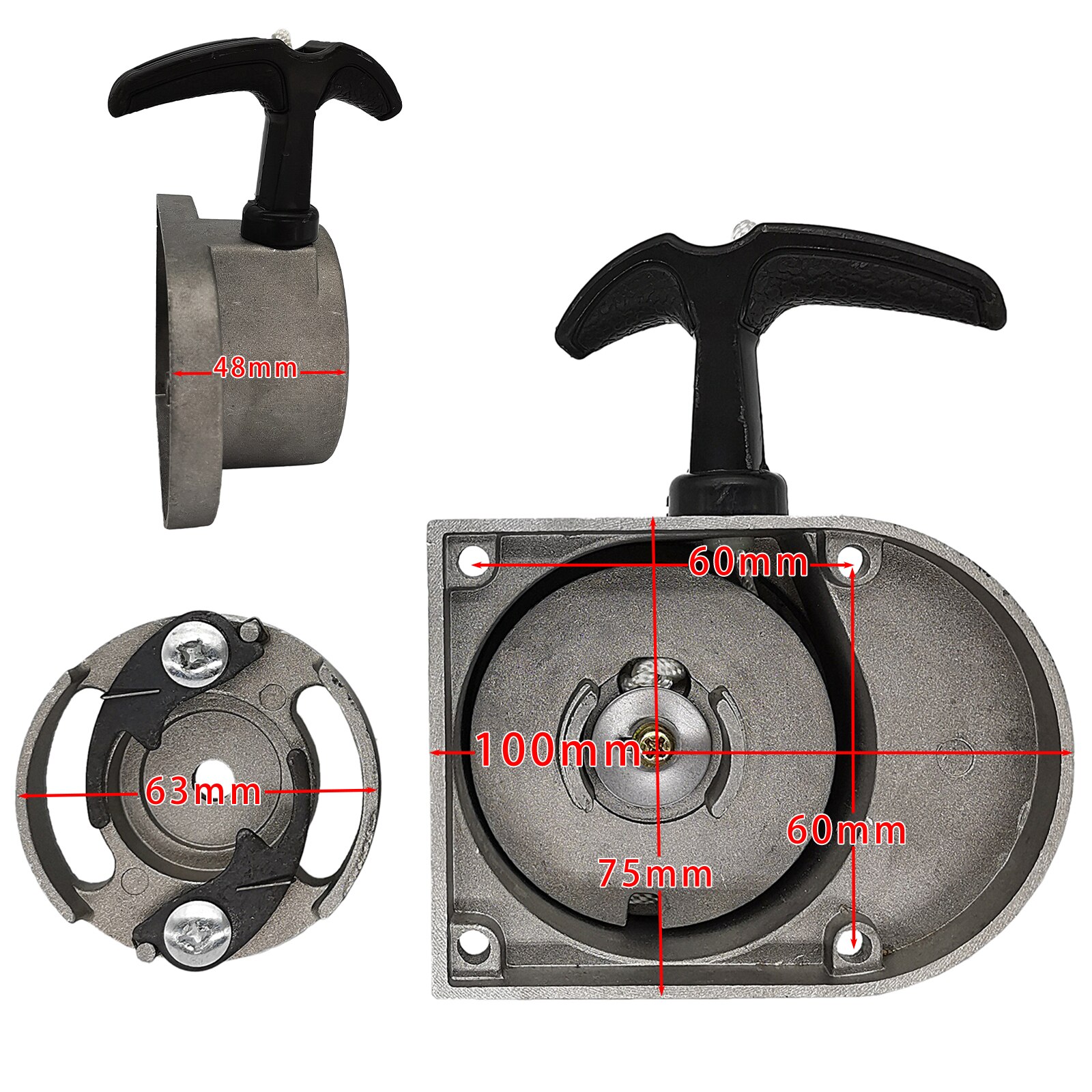 One Set of Alloy Pull Start Starter for 2 Stroke 80cc Engine Motorized Bicycle