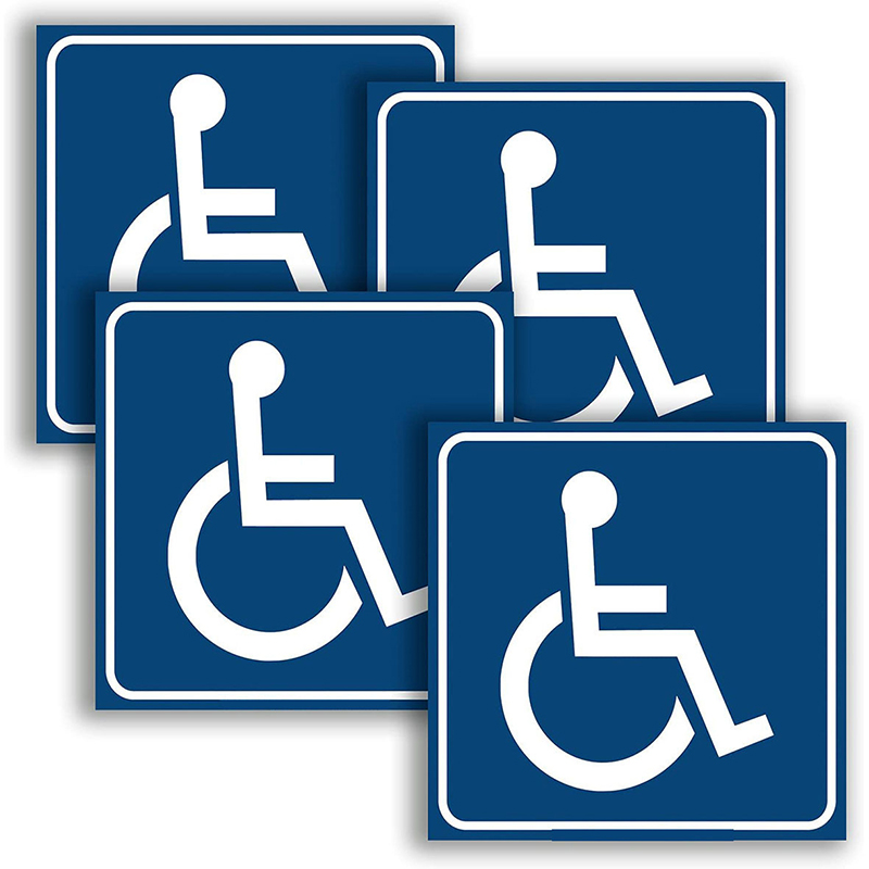 2PCS 3in Disabled Sign Disability Mobility Parking Car Sticker PVC Decal for Auto Home Hospital Public Areas equipment