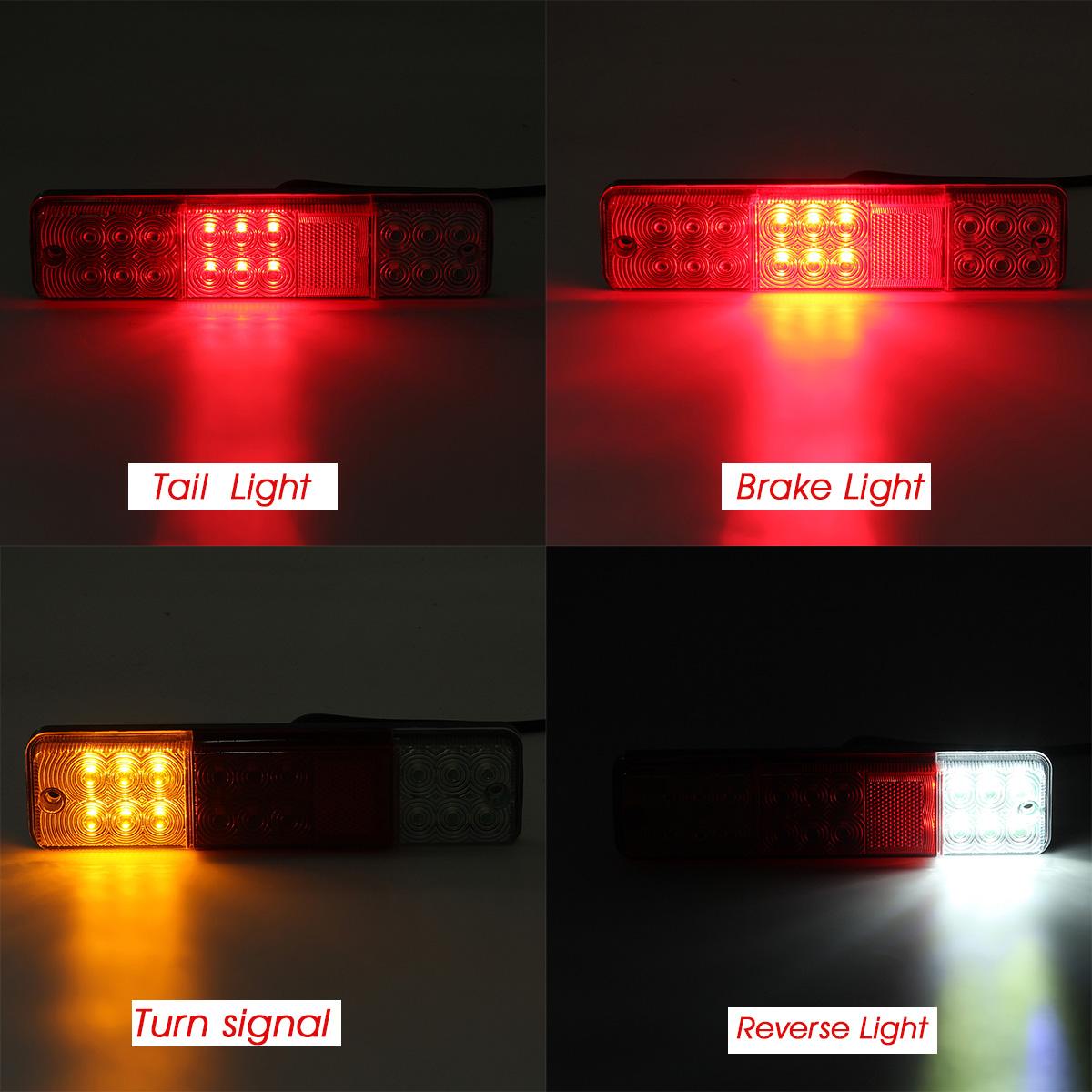 2pcs Truck Trailer Light 12V 24V LED Rear Lamp Turn Signal Lamp Indicator Running Light LED Brake Trailer Rear Light Forklift