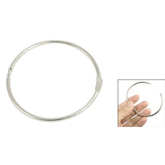 Ppyy  -3 x häftklämma i metall häftklammer lösa bladringar nyckelring 66 x 60 x 3mm