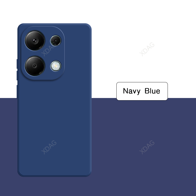 Capa de telefone de silicone líquido para xiaomi redmi note13 note 13 pro 13pro 4g 6.67 "alta qualidade macio original quadrado capa traseira escudo: CINZA