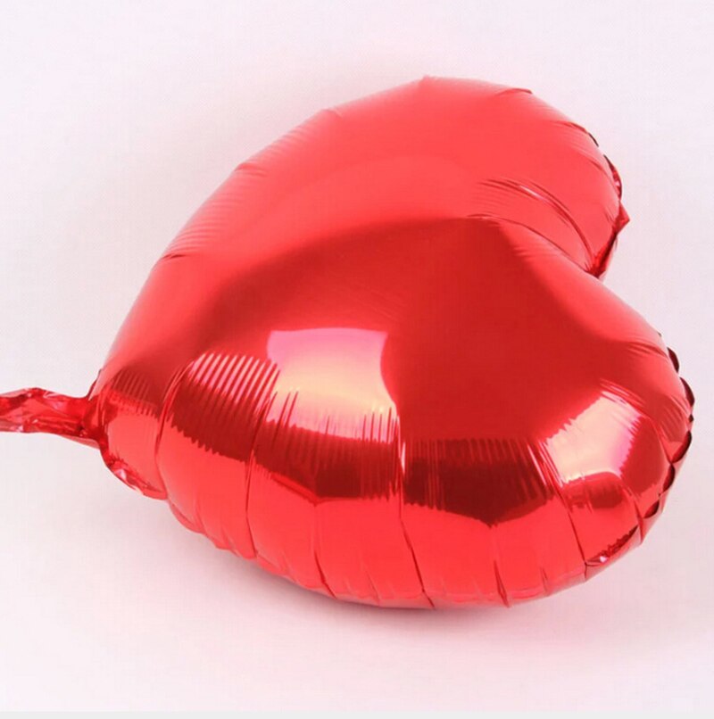 5pcs/pack 10 Inch Heart Shape Aluminum Foil Ballons inflatable birthday Wedding Party decoration balloon