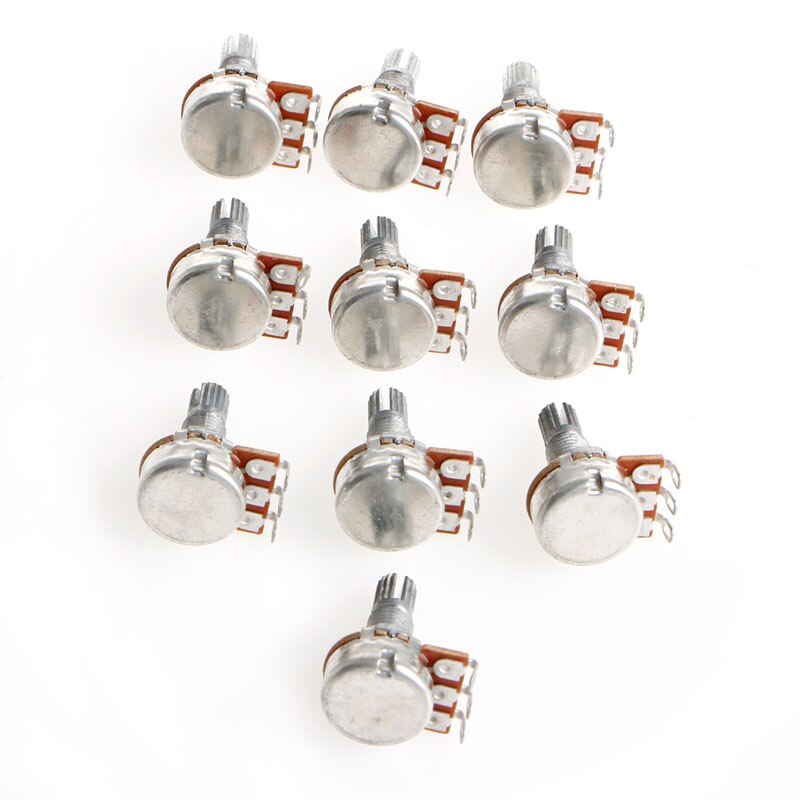 A100K Potentiometer Splined Pot Electric Guitar Bass Effect Amp Tone Volume 15mm Shaft Parts H58D