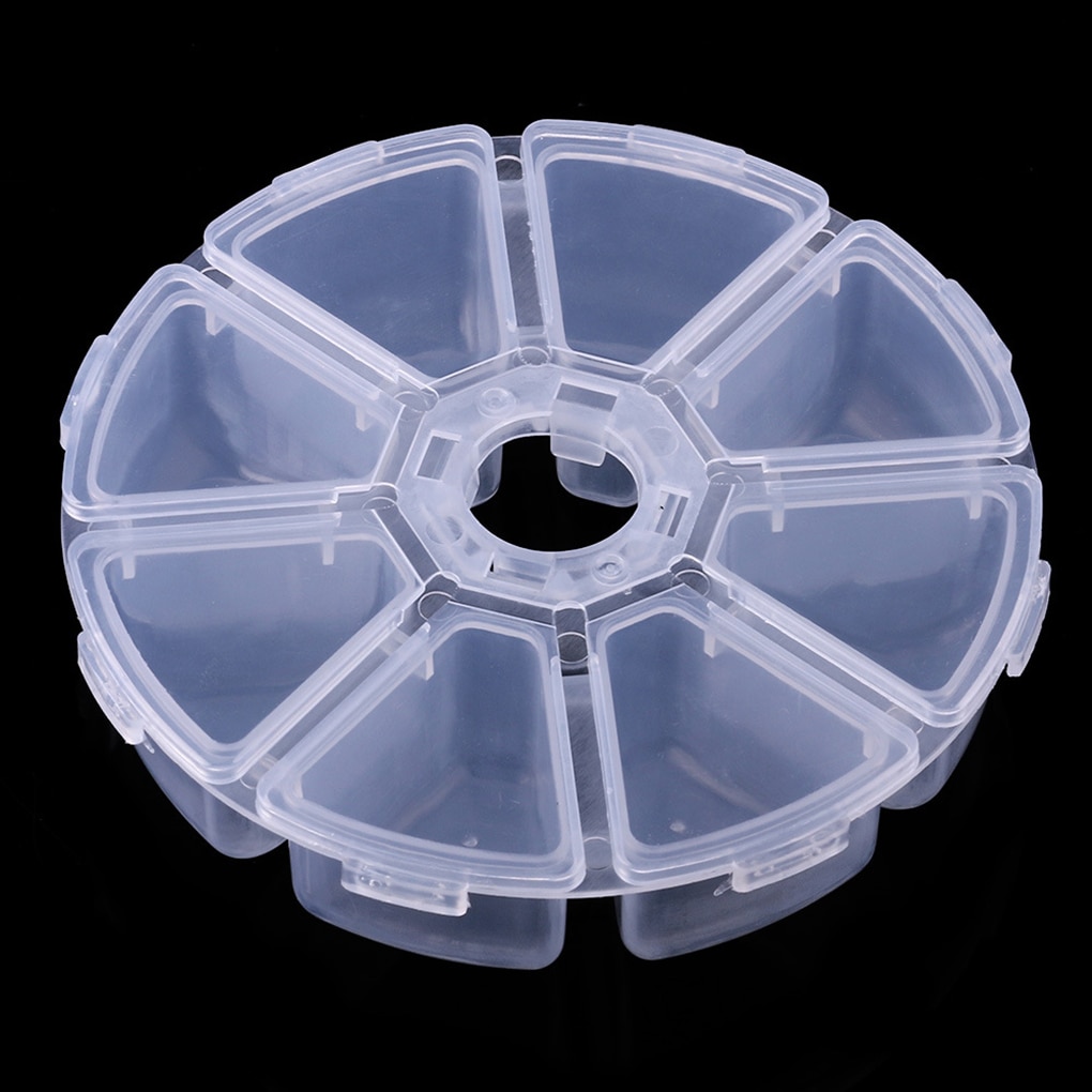 elenxs 8/10/15 Grid Fishing Clear Storage Box Transparent Fish Hook Organizer Plastic Jewelry Container
