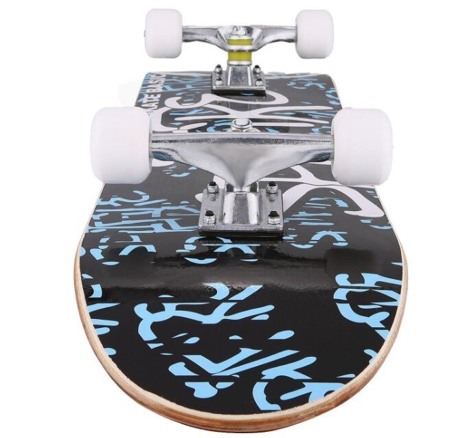 Skateboard Sport Entertainment Toys Adults Are Suitable For Beginners With Letter Pattern Double Rocker HWC