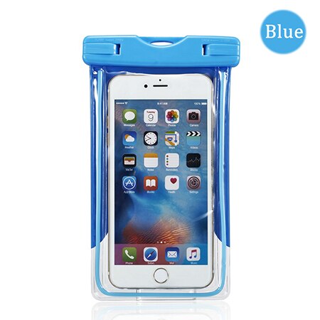 Waterbestendig Bag Smartphone Transparante Waterdichte Case 5 6 6.5 Inch Onderwater Schieten Telefoon Cover Voor Huawei Iphone Samsung: blue water case