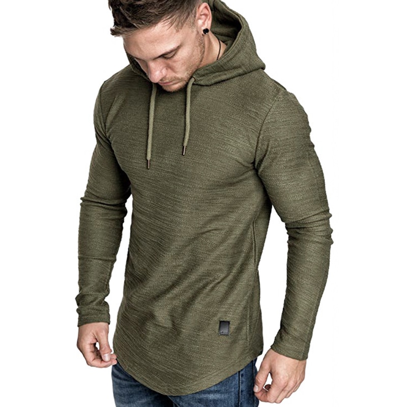 Sudadera con capucha para hombre, de , de Color sólido, de , primavera y otoño, Hip-Hop, M-3XL de manga larga, novedad de