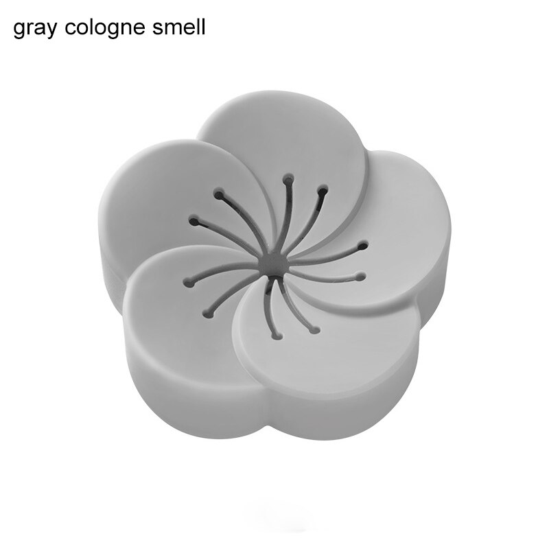 Car Toilet Purifier Air Fresh Box Eliminate Odors Smell Absorber Freshener Aromatherapy Box Deodorizer Flower Shape Storage Box: gray cologne smell