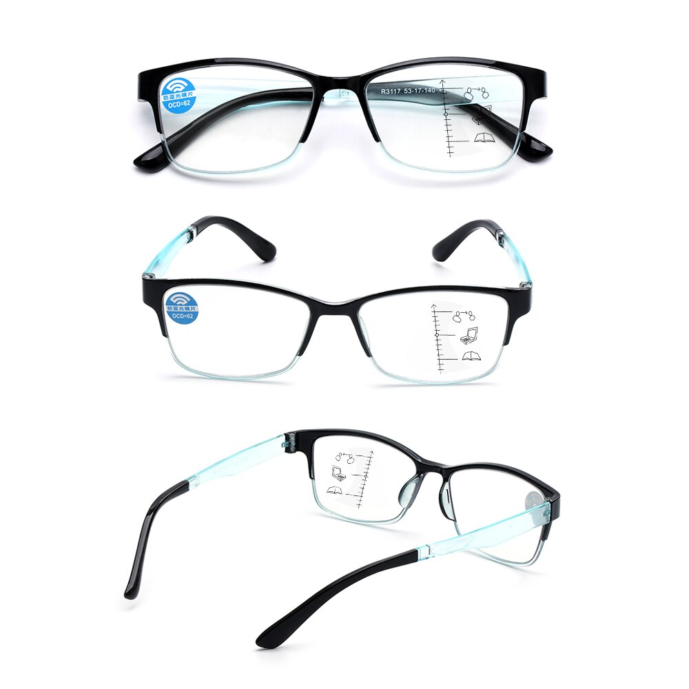 1 stuk anti-blauw licht leesbril slimme progressieve multifocale presbyopie bril anti-reflectie oogvermoeidheid oogzorg brillen