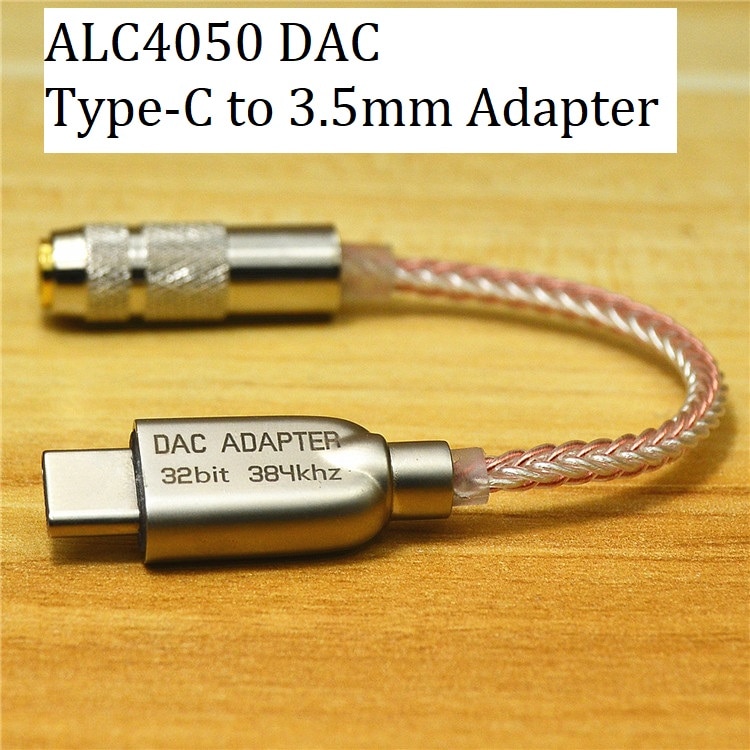USB C DAC Headphone Adapter Portable 32bit386kHz Hifi DSD600ohm High Resistance Amplifier-Type C to 3.5mm Jack Adapter - ALC5686: ALC4050 DAC