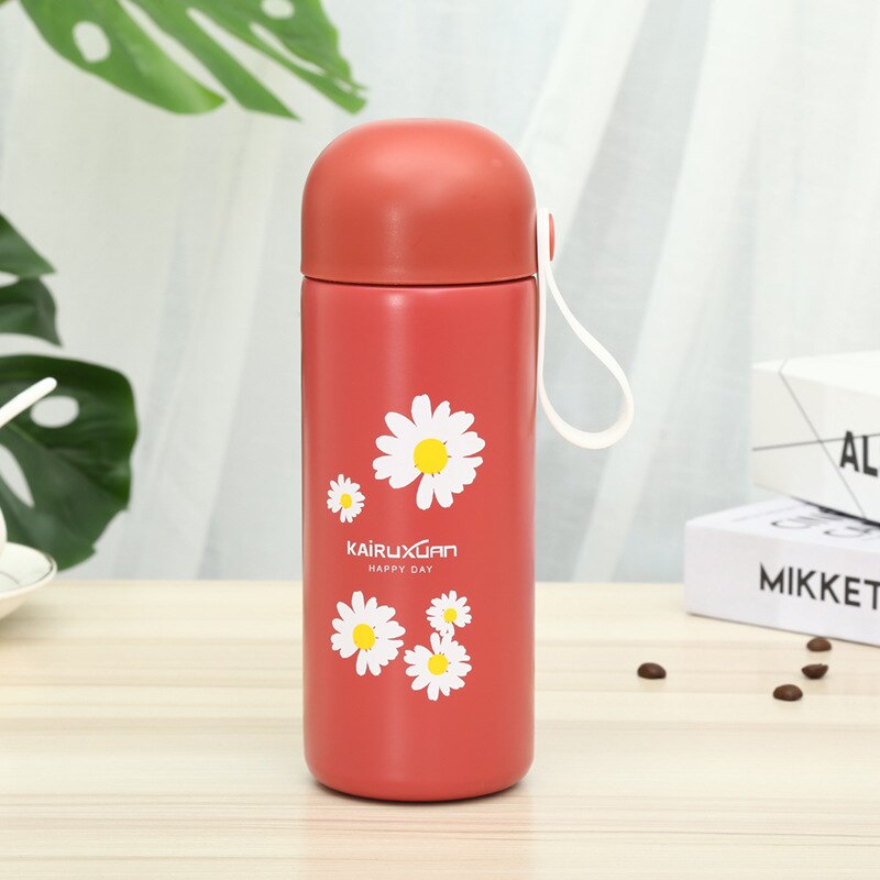 Small Daisy mug 304 stainless steel insulated cup student portable accompanying online celebrity with the same cup m5263