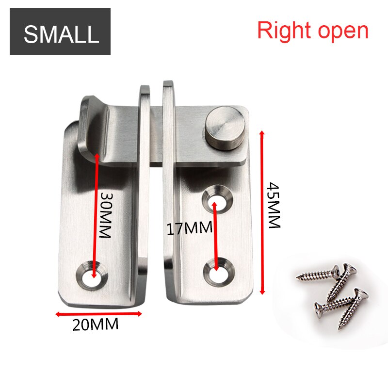 45mm Bolzen Schloss Verdickung Edelstahl Schrank sperren Anti-Diebstahl Holz Schrank Tür Fenster Büro Schrank Bolzen Schloss: 45mm Rechts