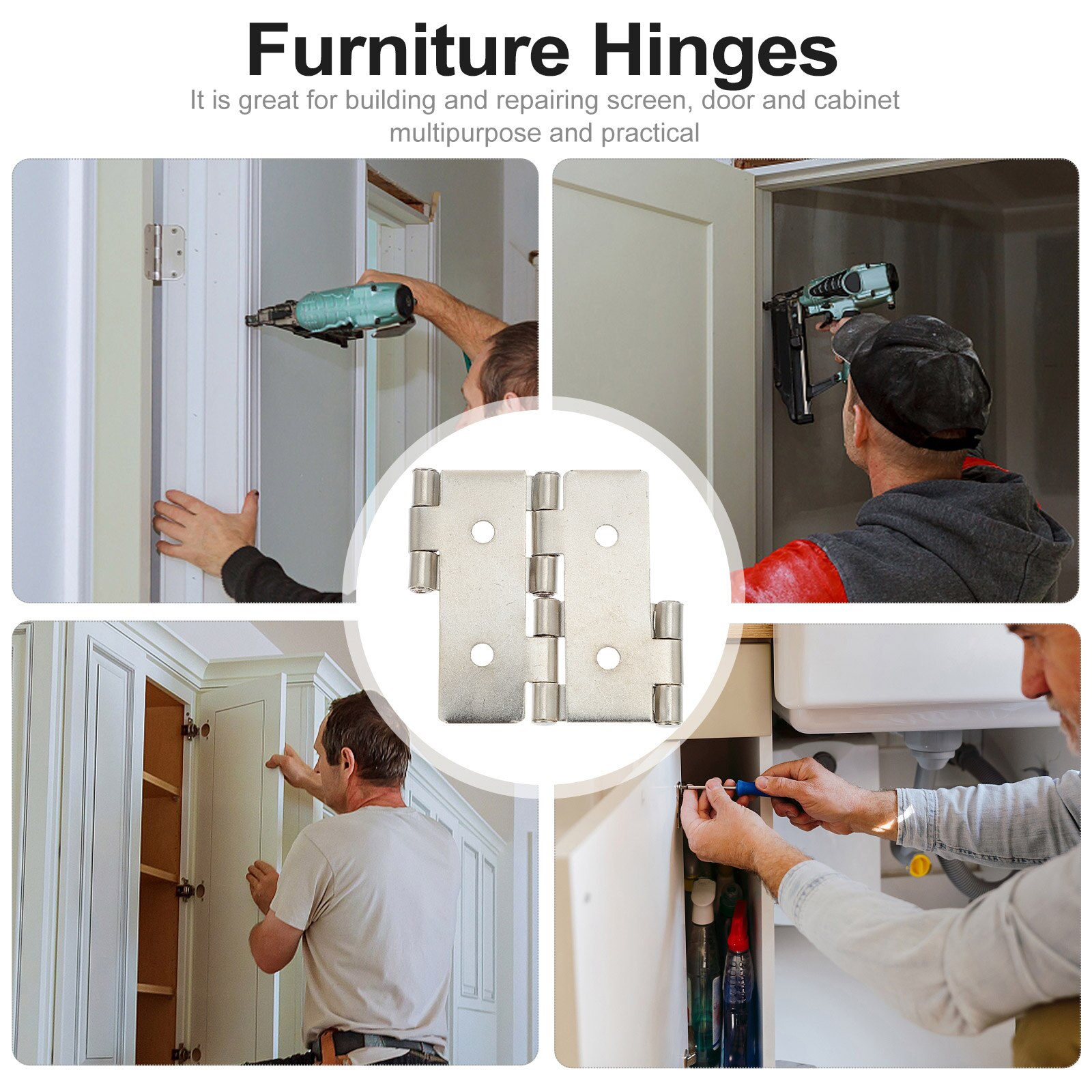 10pcs Double Acting Hinge Oil Iron Door Hinge Gate Corner Cabinet Hinges