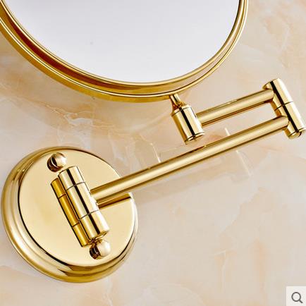 Antiek Brons Koper Elegante 8 Inch Badkamer Spiegel Vergrootglas Schoonheid Badkamer Spiegel Badkamer Hardware