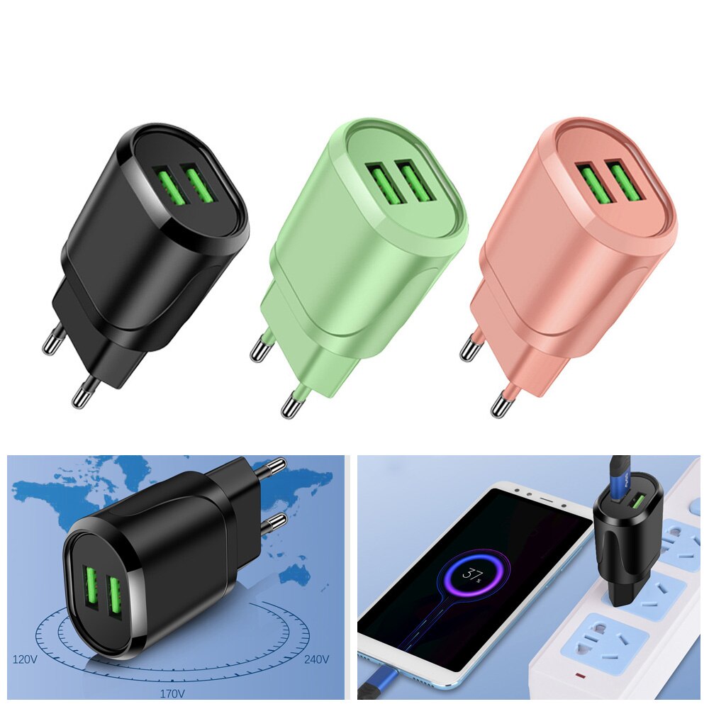 Dual Usb Ladegerät 5V 2,1 A 2 Port Flüssigkeit Shell Telefon Adapter Universal Usb Geräte Netzteil Lade für samsung Xiaomi Huawei