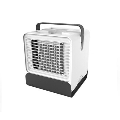 USB Mini Portable Air Conditioner Conditioning Humidifier Purifier Light Desktop Air Cooling Fan Air Cooler Fan for Office Home: White