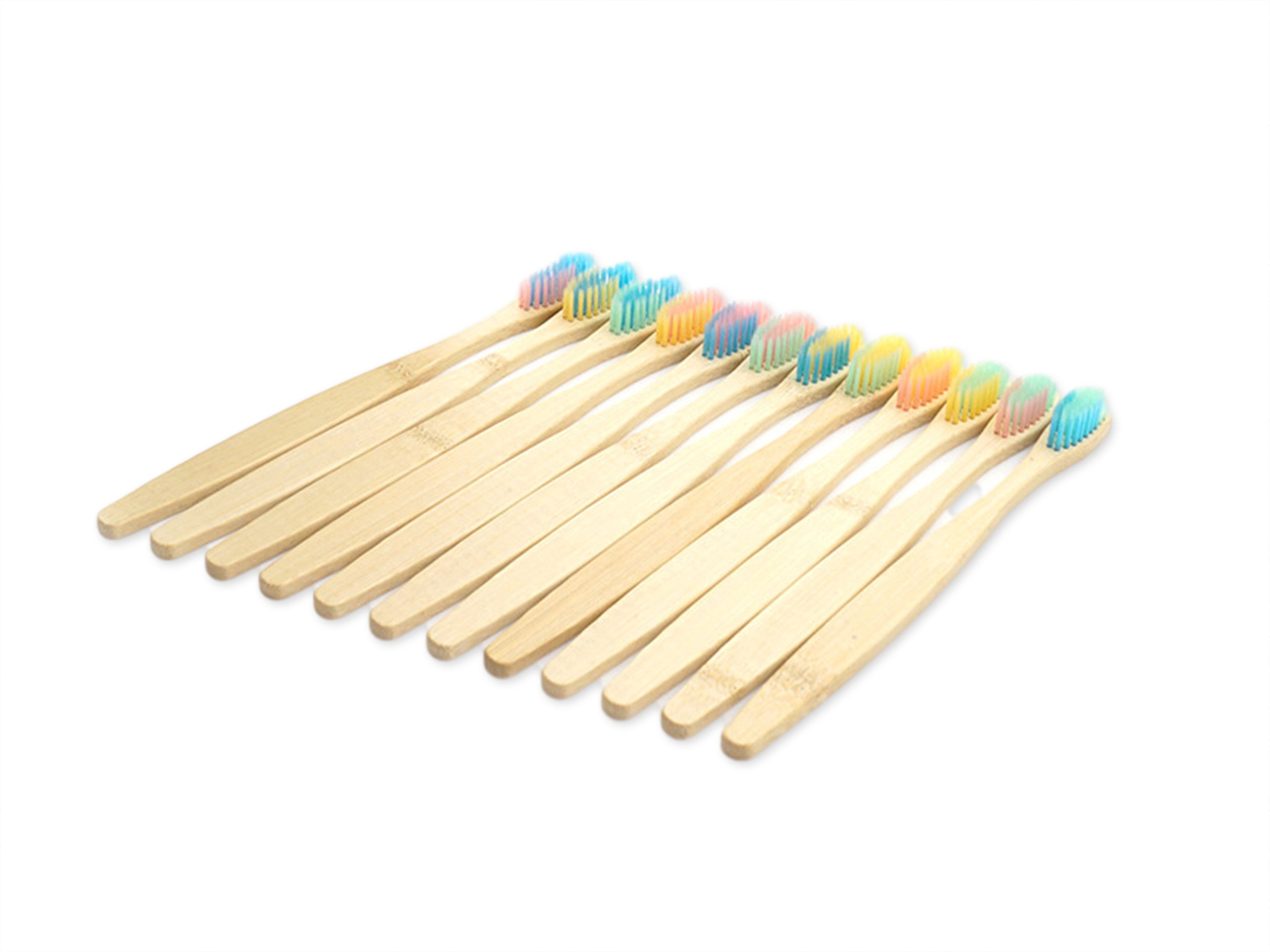 50/100 Pcs Colorful Soft Bristles Bamboo Toothbrush, Natural Eco Friendly Biodegradable Charcoal Wood Tooth Brushes