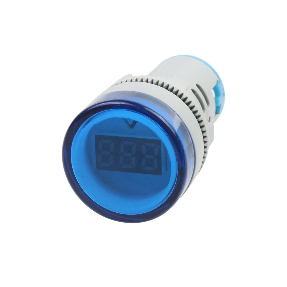 22MM AC 60-500V LED Voltmeter voltage meter indicator pilot light Red Yellow Green white Blue digital: Voltmeter BLUE