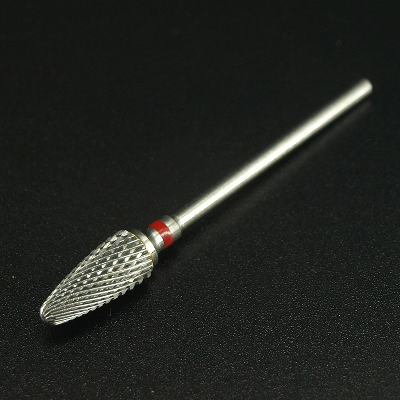 Broca de seguridad de y barril cónico, broca de carburo para uñas, herramientas para máquina de manicura, 1 unids/lote