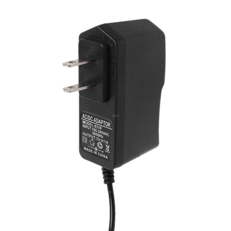 5.5mmx2.1mm AC 100-240V to DC 3V 1A Converter Adapter Power Supply Charger EU US