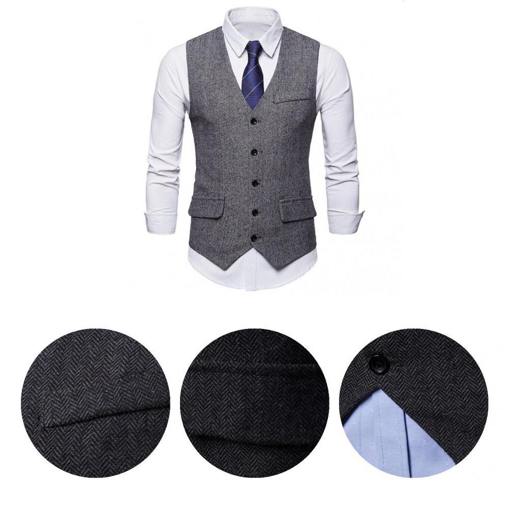 Chaleco Formal de negocios para hombre, ropa de trabajo Simple y Popular de Color sólido, transpirable, Formal, ajustada