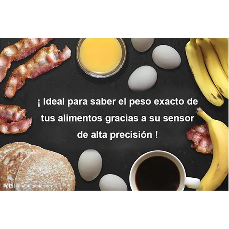 Bascula Cocina Balanza Digital Cocina 1 Grs a 5 Kg Balanza Cocina con 2 Pilas AA Peso Cocina Vascula Cocina Bascula Cocina Digital Bascula Comida