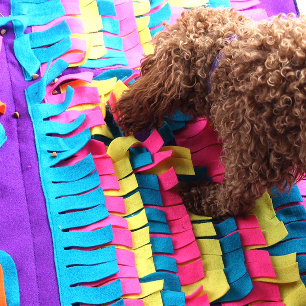 Kæledyr hund sniffemåtte find mad træning tæppe leg legetøj hundemåtte til at lindre stress puslespil sniffing mat pad