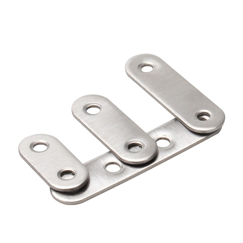 MEGA 10PCS Flat Corner Brackets Straight Plates Brace Brackets Stainless Steel Mending Repair Fixing Connectors Supporters