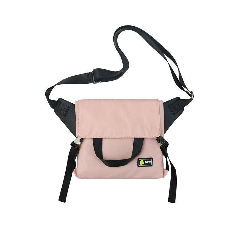 Multifunction Men Casual Chest Bag Oxford Waterproof Messenger Travel Bags Sling Bags Women Trip Shoulder Crossbody Bags for Men: Pink