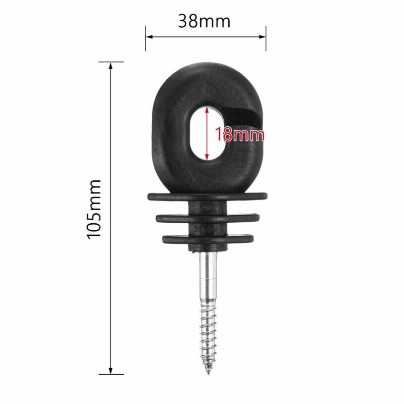 50pcs Electric Fence Offset Ring Insulator Fencing Screw In Posts Wire Safe Agricultural garden supplies accessories