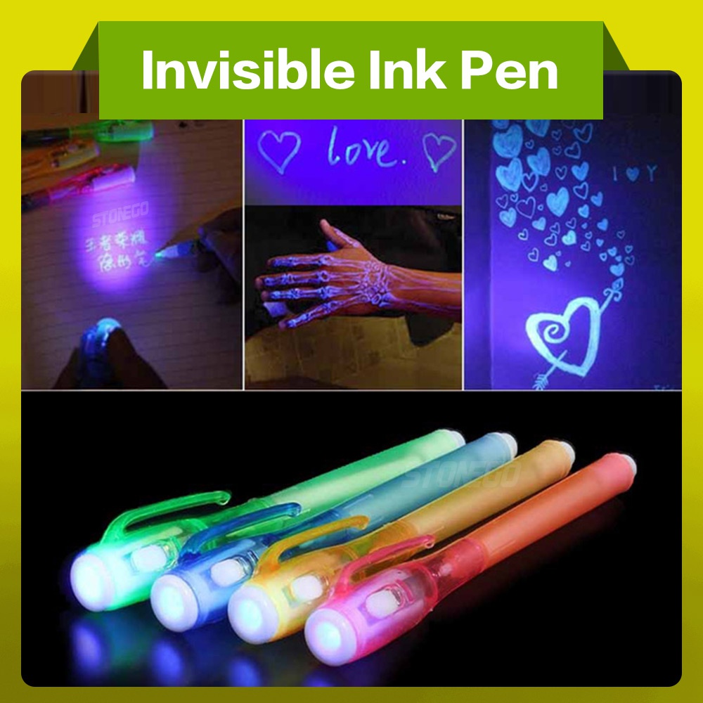 STONEGO lumineux magique marqueur Invisible led lampe UV stylo à bille Stonego message secret stylo magique