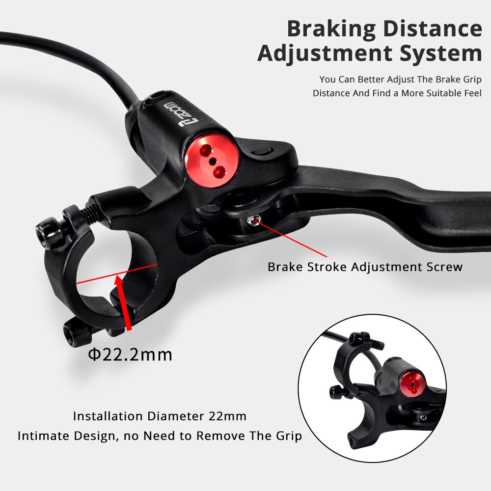 ZOOM-freno de disco hidráulico para bicicleta de montaña, tubo de aceite grueso, antidesgaste, aleación de aluminio, 4 colores, HB-875