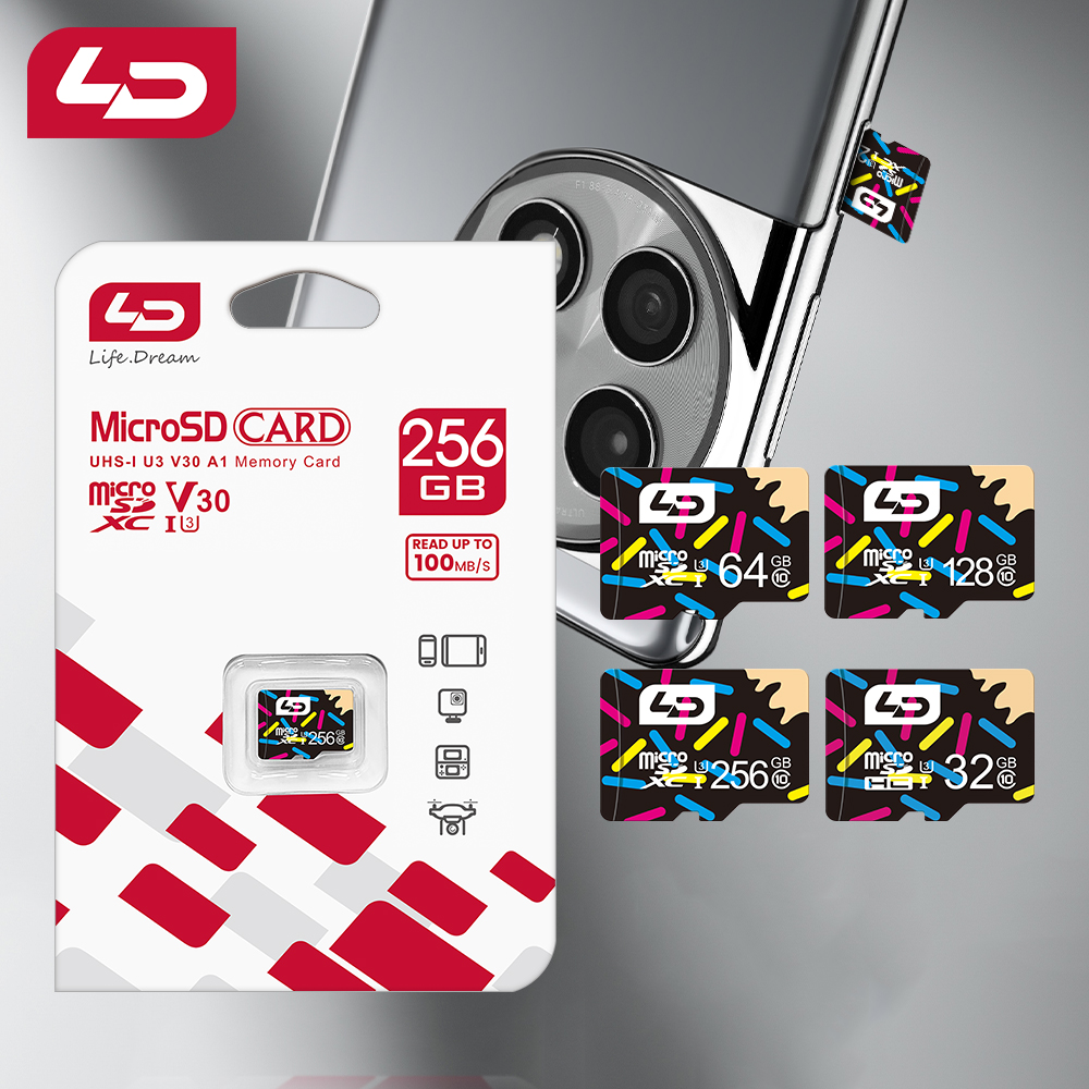 High-Speed Memory TF Card Micro SD Card 16GB 32GB, 64GB, 128GB Suitable for Tablets, Cameras, Phones, Laptops, Car Audio Systems