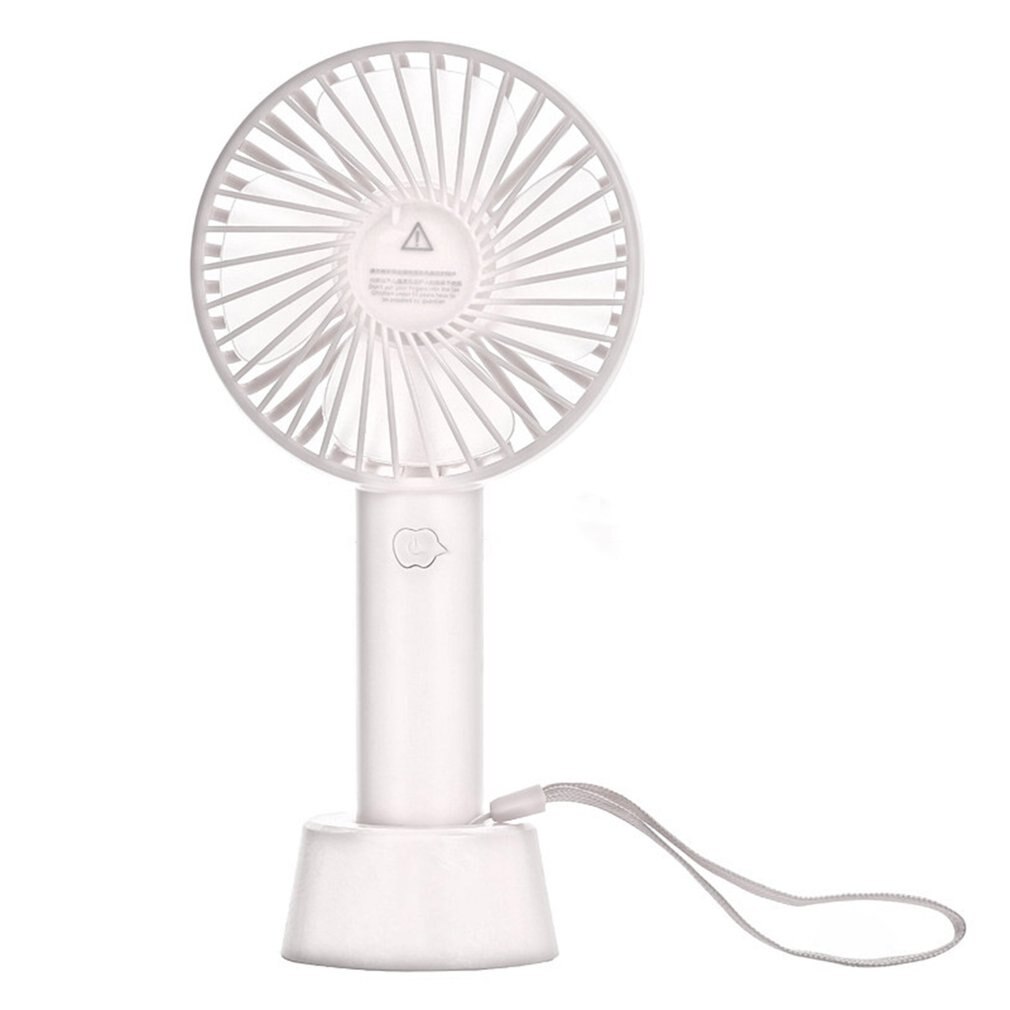 Rechargeable Portable Handheld Fan Without Battery Mini Usb Fan Four Leaf Fan Third Gear Wind Speed Silent Operation: white