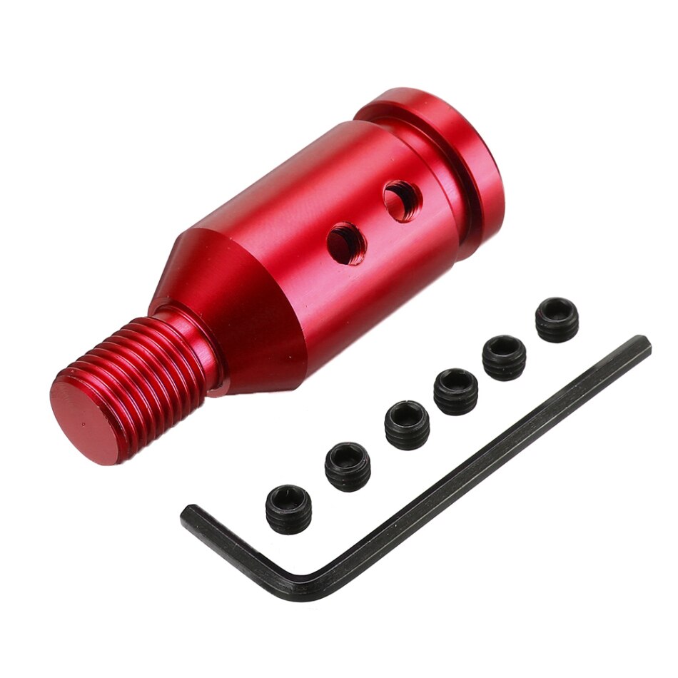 M12 × 1.25mm universal gearskifteknap af aluminium til adapter til ikke-gevindskiftere til bmw mini 4 farver: Rød