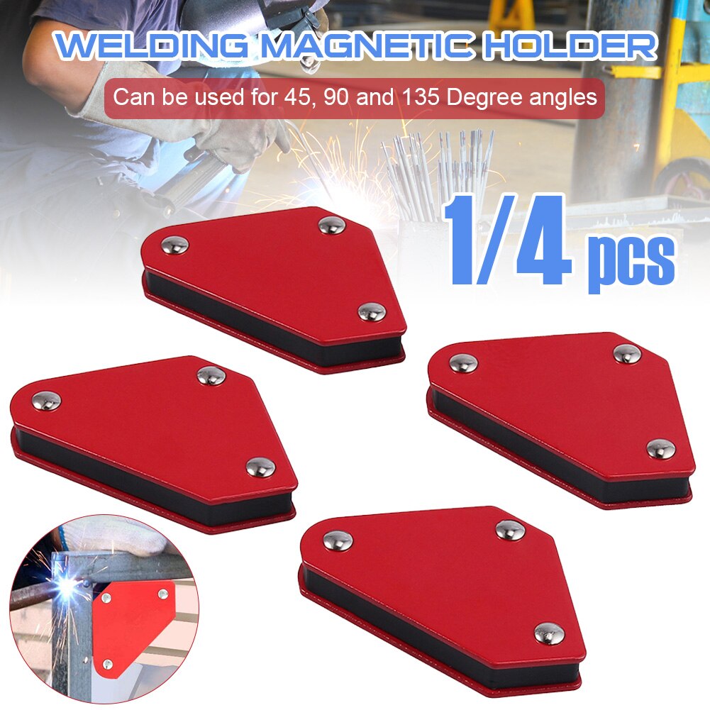 4 Stuks 4 Lassen Magneet Houder Set Magnetische Vierkante Houder Pijl Klem 9LB Klem Voor Elektrische Lassen Ijzeren Gereedschap 45/90/135 Graden