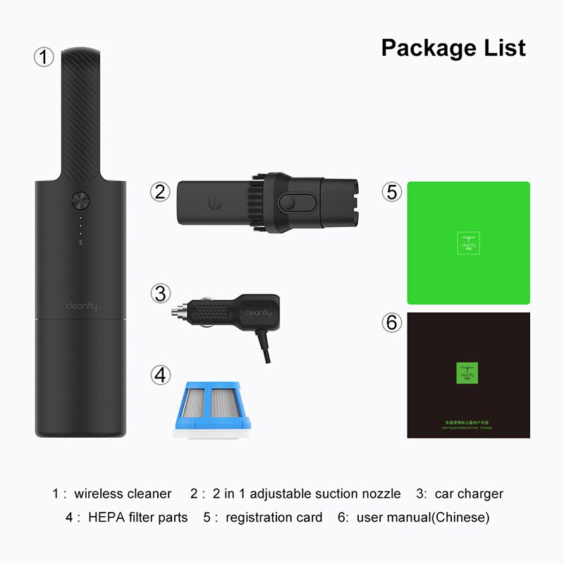 XIAOMI MIJIA Coclean Staubsauger Cleanfly Tragbare Auto Handheld Aspirador für Heimat & Auto Mini drahtlose Starke Zyklon Saug: Ursprünglich Titel