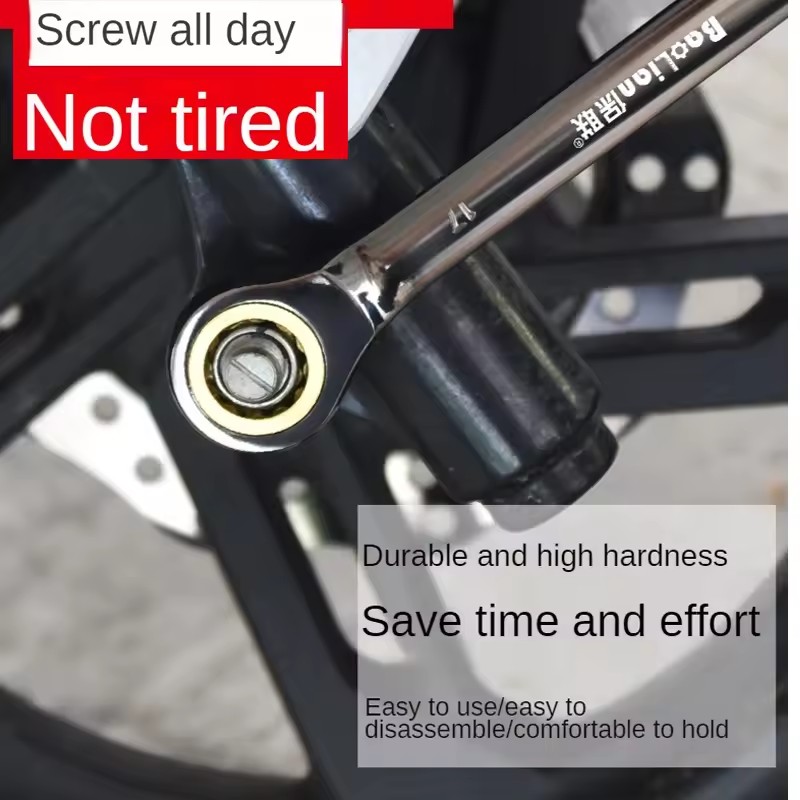 BaoLian Universal--Torx-Schraubenschlüssel, verstellbares Drehmoment, 6–30 mm Ratschenschlüssel für Fahrrad, Motorrad, Auto, Reparaturwerkzeuge, mechanisches Werkzeug
